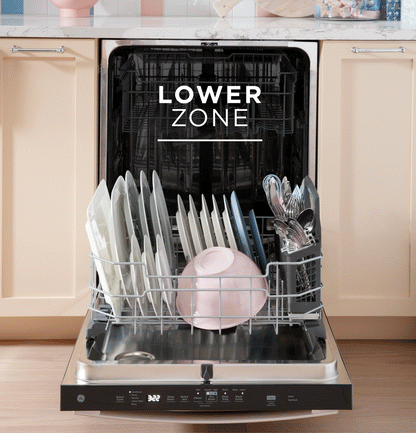 GE APPLIANCES GDT670SGVBB GE® ENERGY STAR® Top Control with in Stainless Steel Interior Dishwasher with Sanitize Cycle Black - GDT670SGVBB