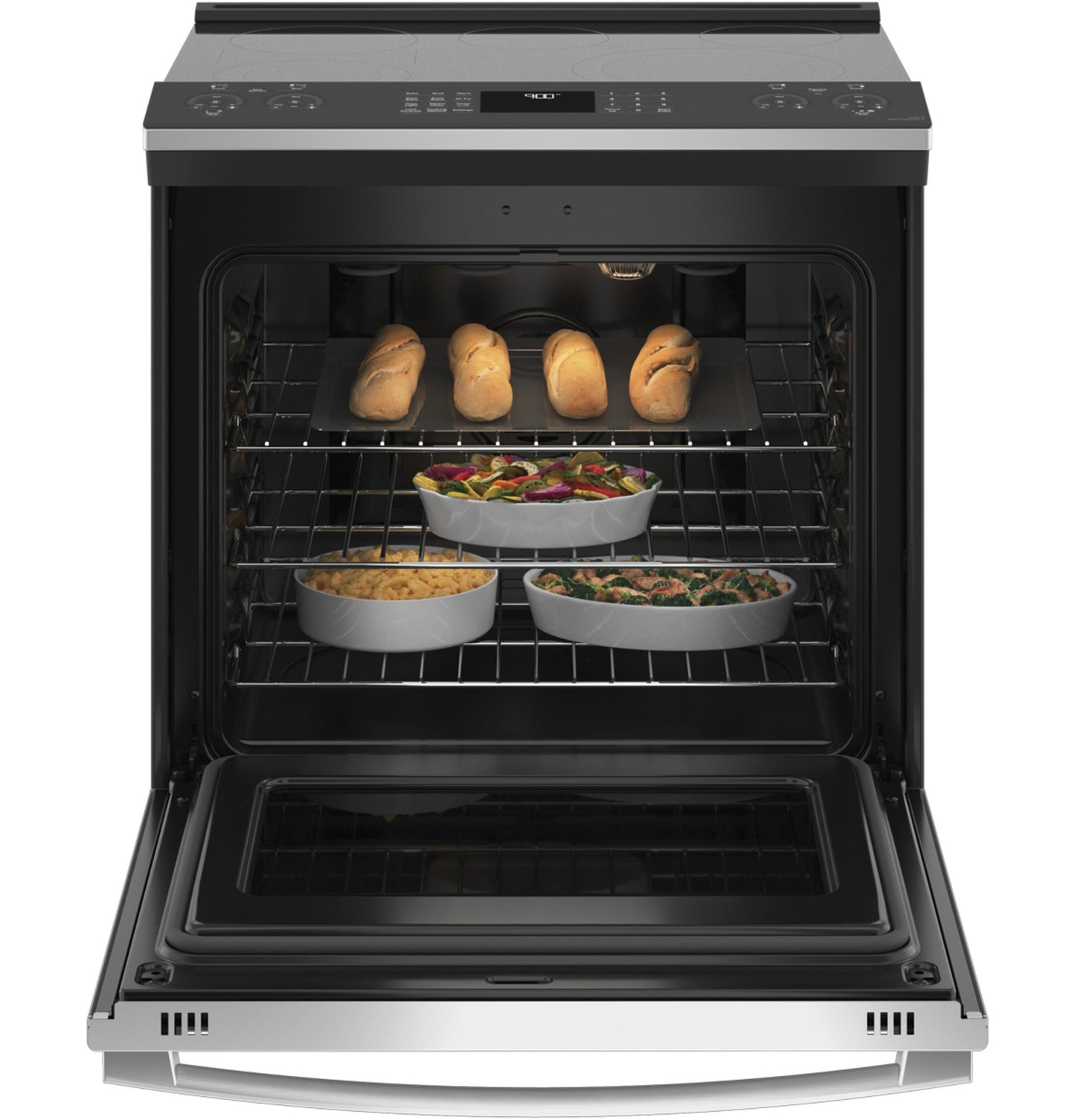 GE APPLIANCES PSS93YPFS GE Profile™ 30" Smart Slide-In Electric Convection Fingerprint Resistant Range with No Preheat Air Fry in Stainless Steel - PSS93YPFS