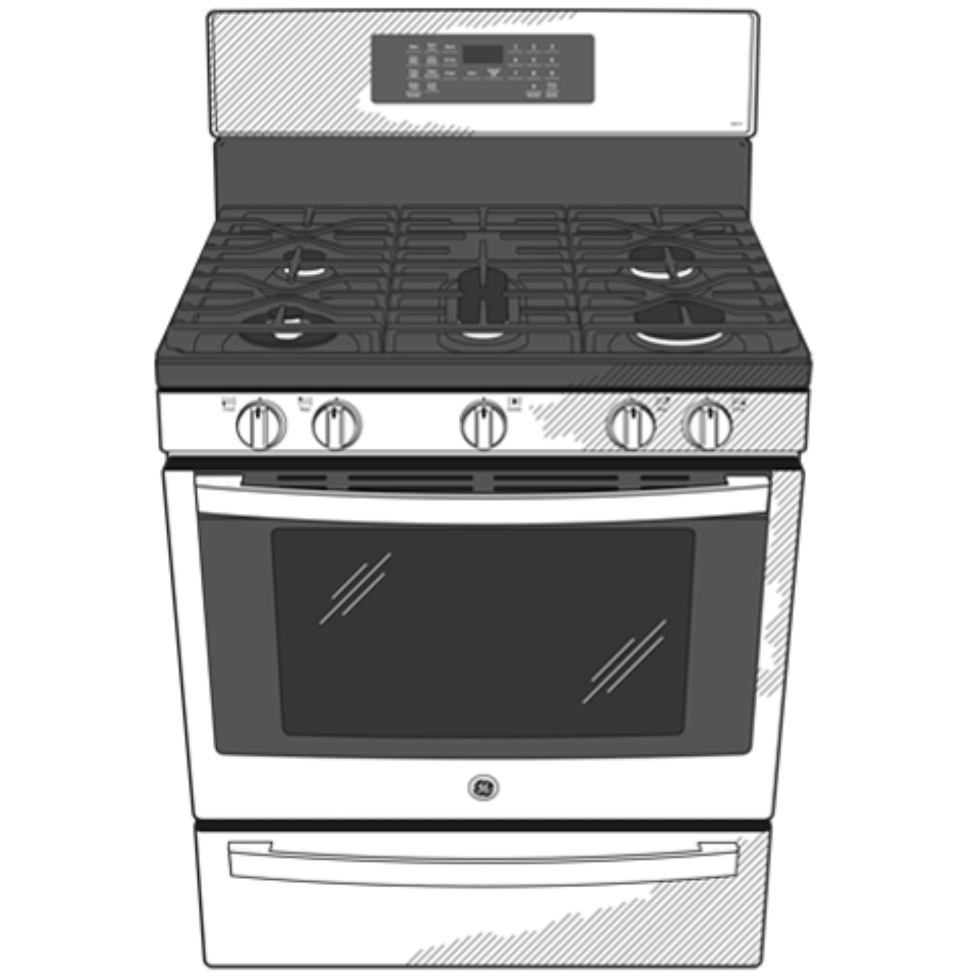 GE APPLIANCES PGB935YPFS GE Profile™ Smart 30" Free-Standing Self Clean Gas Fingerprint Resistant Range with No Preheat Air Fry in Stainless Steel - PGB935YPFS