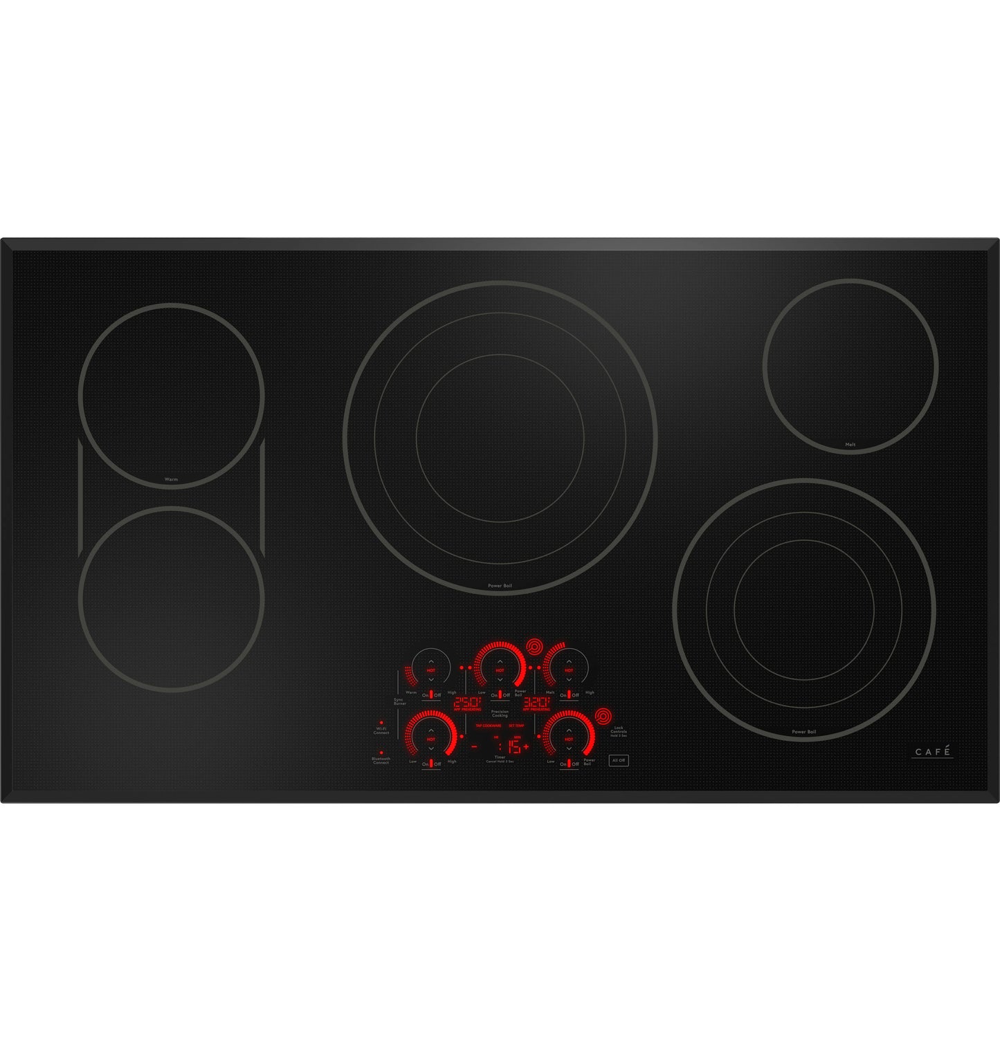 CAFE CEP90361TBB CAFé 36" Touch-Control Electric Cooktop Black - CEP90361TBB