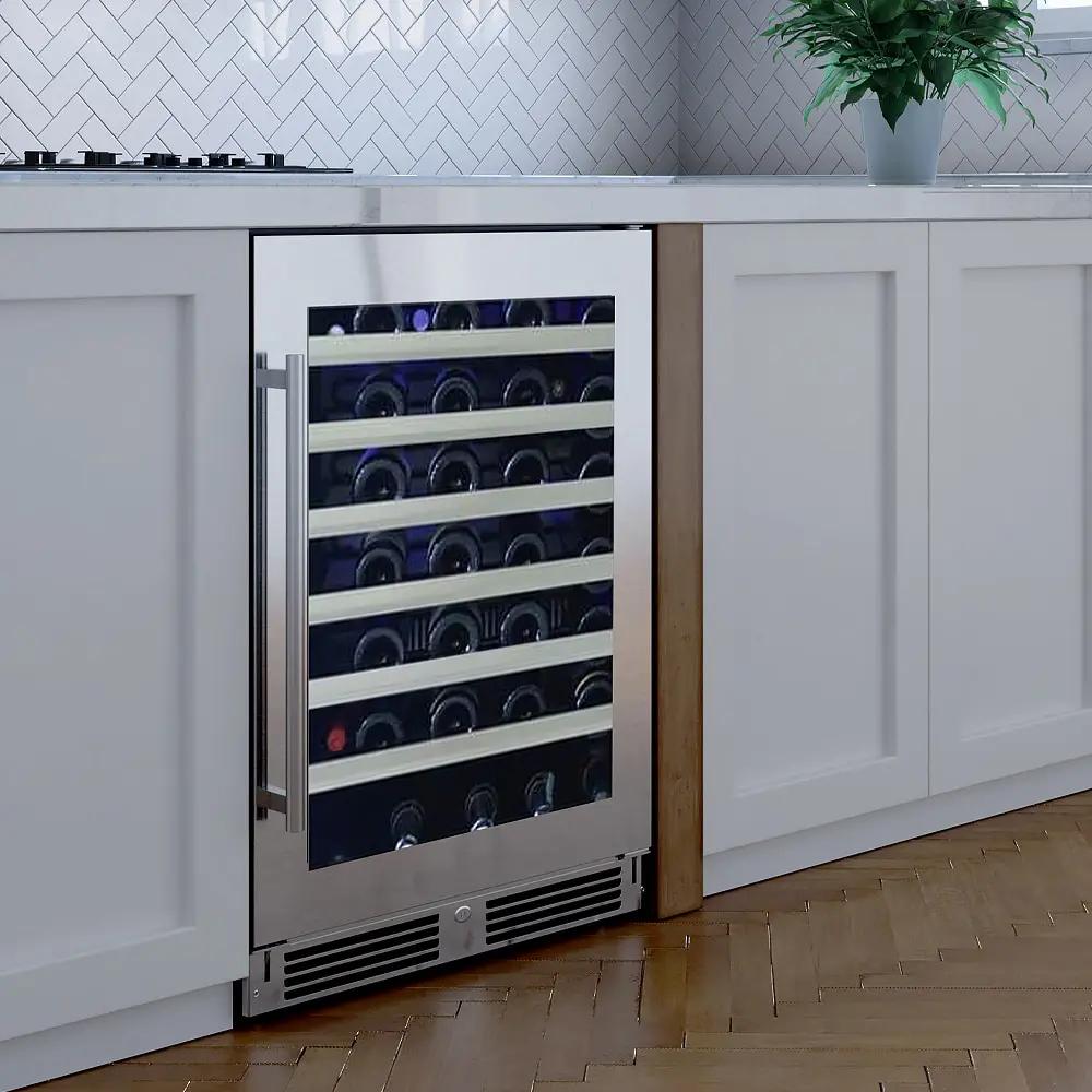 XO APPLIANCE XOU24WGSL 24" Wine Cooler, Single Zone in Stainless Steel Glass, Left Hinge in Stainless Steel - XOU24WGSL