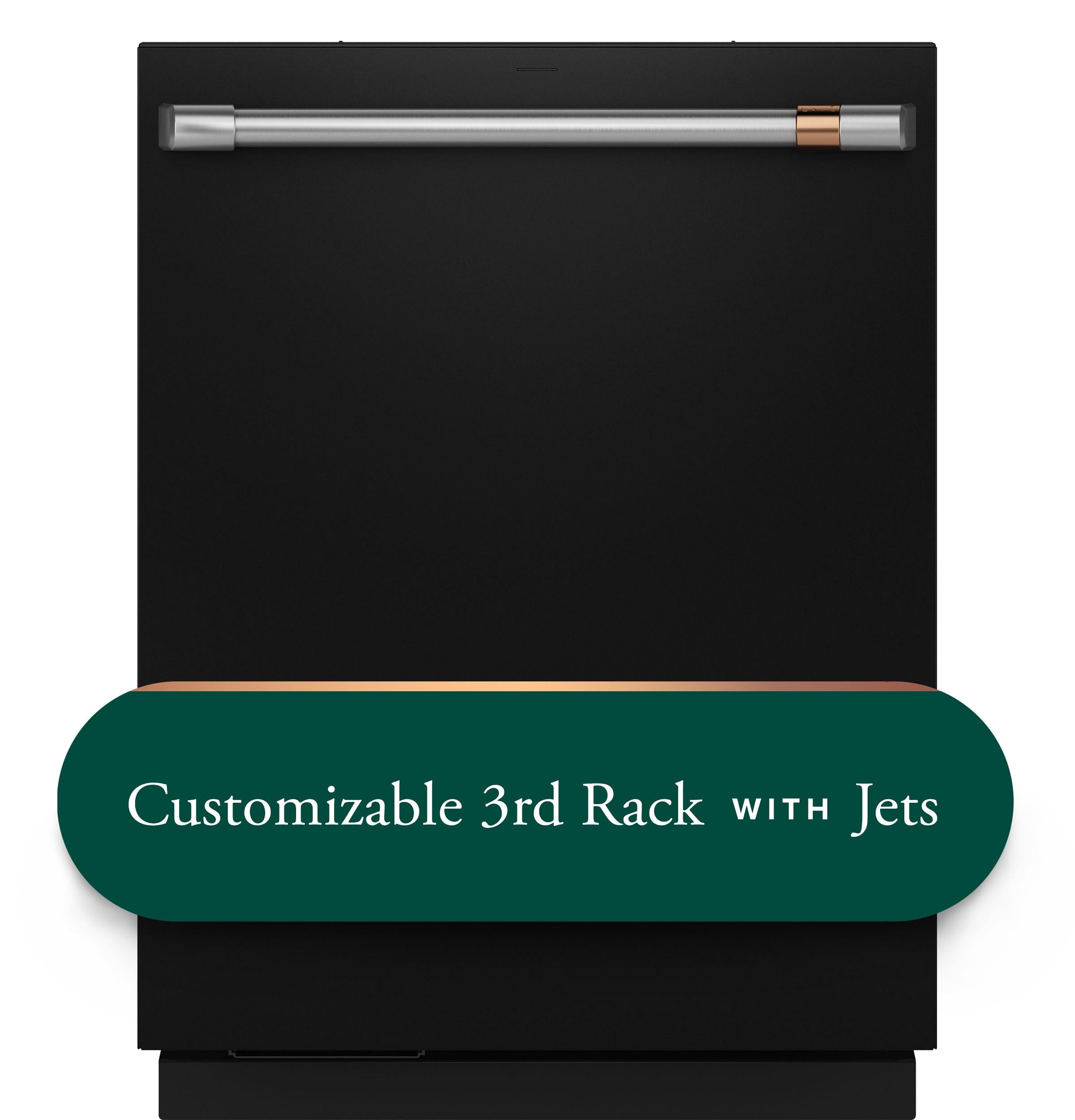 CAFE CustomFit ENERGY STAR Stainless Interior Smart Dishwasher with Ultra Wash Top Rack and Dual Convection Ultra Dry, 44 dBA Black - CDT858P3VD1