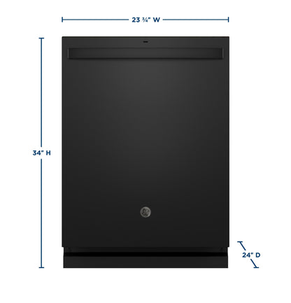 GE APPLIANCES GDT670SGVBB GE® ENERGY STAR® Top Control with in Stainless Steel Interior Dishwasher with Sanitize Cycle Black - GDT670SGVBB