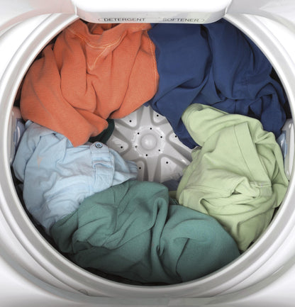 GE APPLIANCES GNW128SSMWW GE® Space-Saving 2.8 cu. ft. Capacity Stationary Washer with in Stainless Steel Basket White - GNW128SSMWW