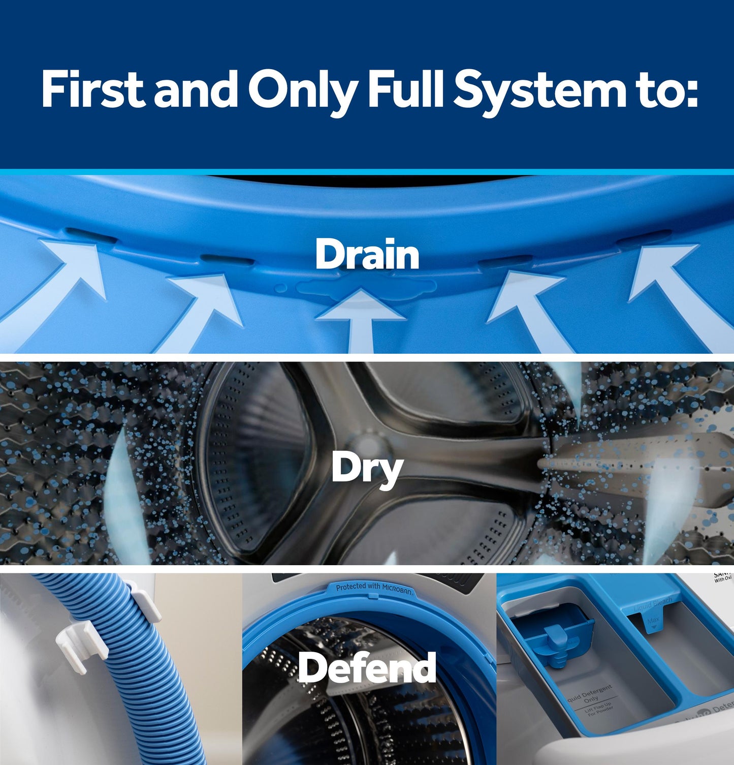 GE APPLIANCES GFW550SPRRS GE® ENERGY STAR® 4.8 cu. ft. Capacity Smart Front Load Washer with UltraFresh Vent System with OdorBlock™ and Sanitize w/Oxi Blue - GFW550SPRRS