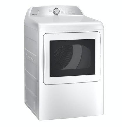 GE APPLIANCES PTD60EBSRWS GE Profile™ ENERGY STAR® 7.4 cu. ft. Capacity aluminized alloy drum Electric Dryer with Sanitize Cycle and Sensor Dry White On Gray