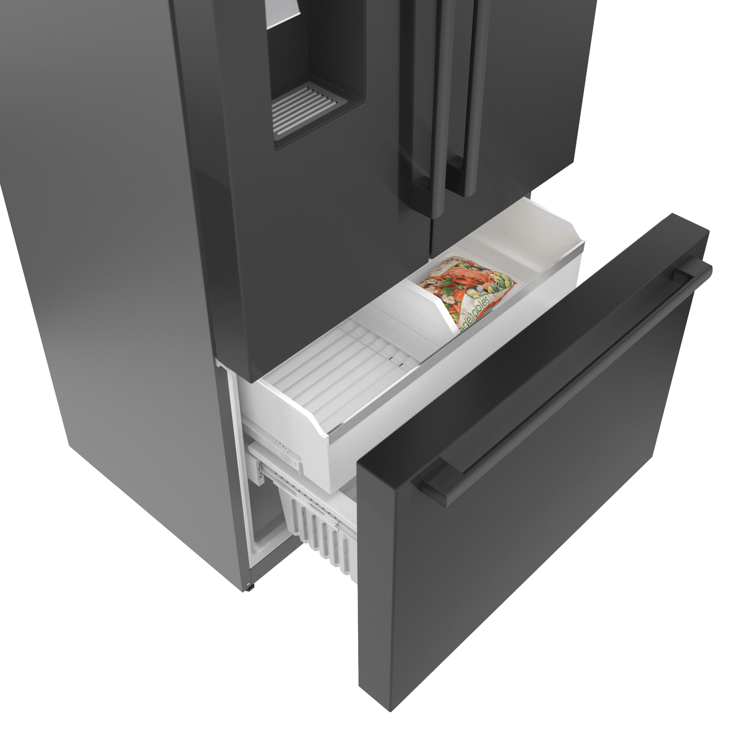 BOSCH B36CD52SNB 500 Series, French Door Bottom freezer, multi door, 36'', Black inox-antifingerprint, Total No Frost Black in Stainless Steel - B36CD52SNB