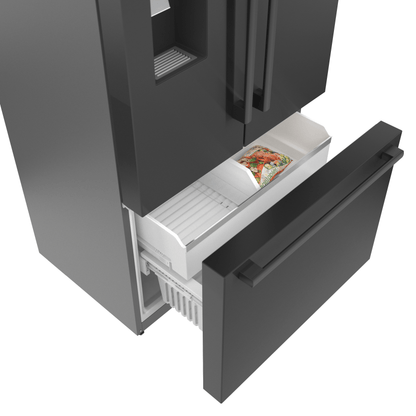 BOSCH B36CD52SNB 500 Series, French Door Bottom freezer, multi door, 36'', Black inox-antifingerprint, Total No Frost Black in Stainless Steel - B36CD52SNB