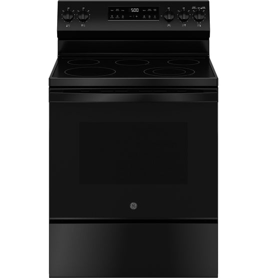 GE APPLIANCES 30" Free-Standing Electric Range with Crisp Mode Black - GRF500PVBB