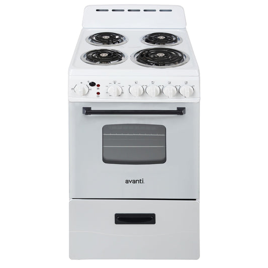 AVANTI ERU200P0W Avanti 20" Electric Range - White - ERU200P0W