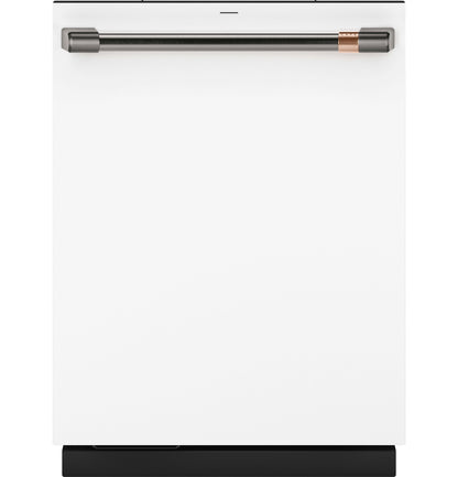 CAFE CDT888P4VW2 CAFé™ CustomFit ENERGY STAR Stainless Interior Smart Dishwasher with Ultra Wash Top Rack and Dual Convection Ultra Dry, LED Lights, 39 dBA White - CDT888P4VW2