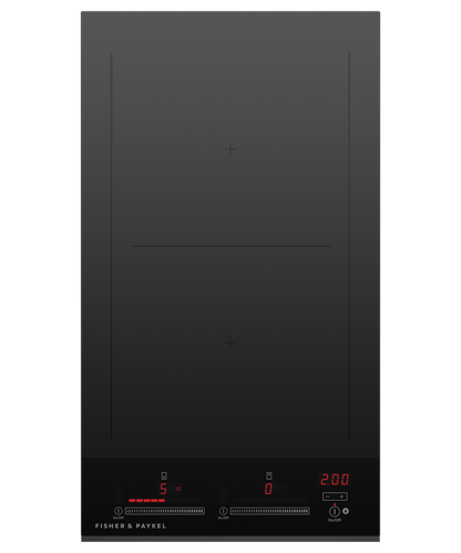 FISHER & PAYKEL CI122DTB4 12" Series 7 2 Zone Induction Cooktop Black - CI122DTB4