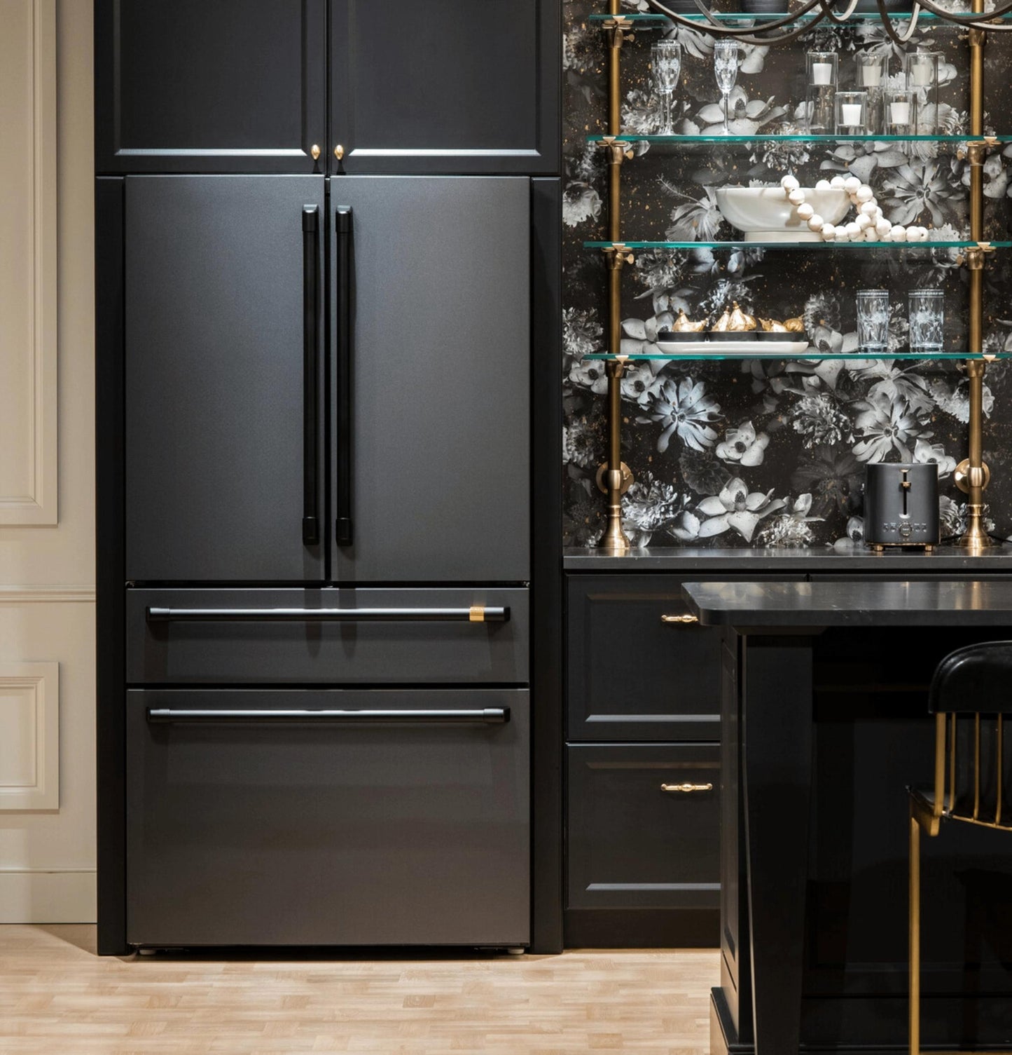 CAFE CJE23DP3WD1 CAFé™ ENERGY STAR® 23.2 Cu. Ft. Smart Counter-Depth 4-Door French-Door Refrigerator With Dual-Dispense AutoFill Pitcher Black - CJE23DP3WD1