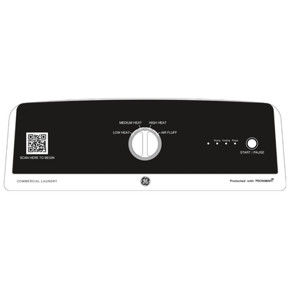 GE APPLIANCES GE 7.4 cu. ft. Capacity aluminized alloy drum Commercial Gas Dryer with Sensor Dry, Built-In App Payment System SITE WIFI REQUIRED White - VTD52GASRWB