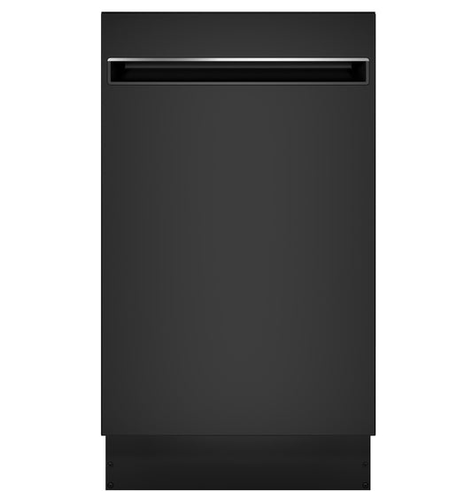 GE APPLIANCES GE Profile 18" ADA Compliant in Stainless Steel Interior Dishwasher with Sanitize Cycle Black - PDT145SGLBB