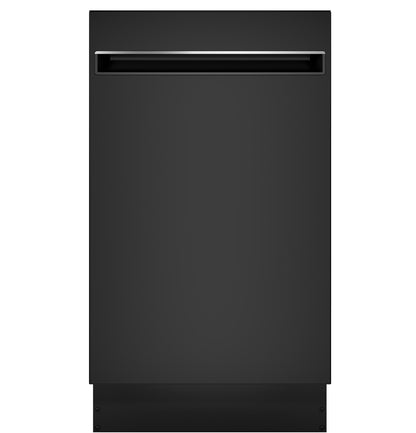 GE APPLIANCES GE Profile 18" ADA Compliant in Stainless Steel Interior Dishwasher with Sanitize Cycle Black - PDT145SGLBB