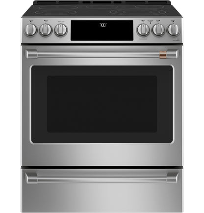 CAFE CES700P2MS1 CAFé™ 30" Smart Slide-In, Front-Control, Radiant and Convection Range in Stainless Steel - CES700P2MS1