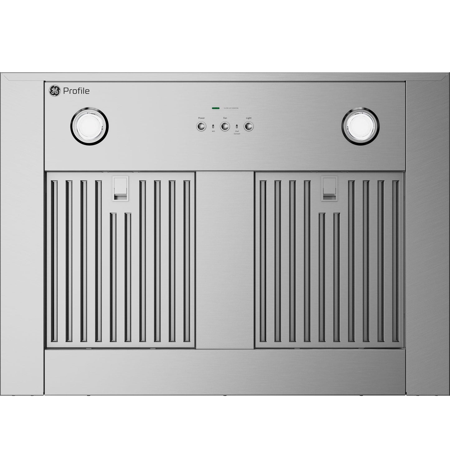 GE APPLIANCES GE Profile 30" Wall-Mount Pyramid Chimney Vent Hood with Clean Air Sensors in Stainless Steel - PVW1030SWSS