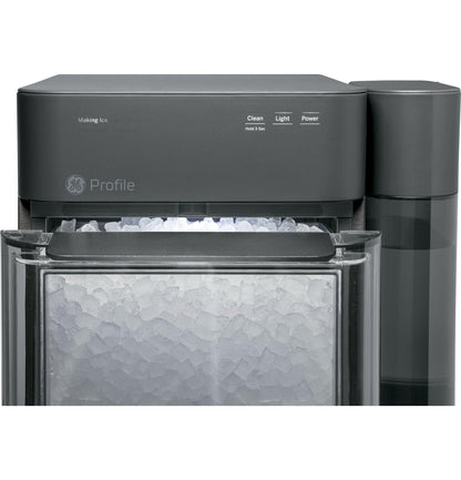 GE APPLIANCES GE Profile Opal 2.0 Nugget Ice Maker with Side Tank Black in Stainless Steel - XPIO13BCBT