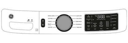 GE APPLIANCES GE 7.8 cu. ft. Capacity Smart Front Load Gas Dryer with Sanitize Cycle White - GFD55GSSNWW