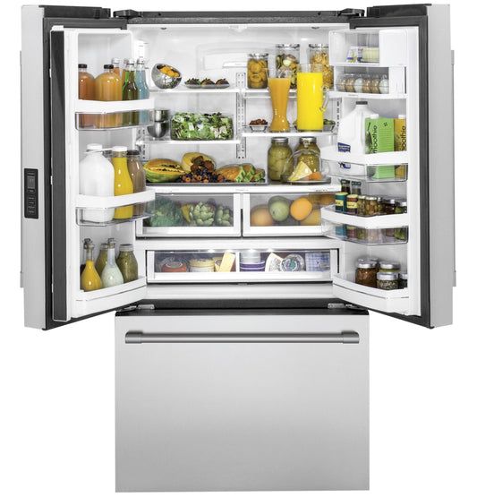 MONOGRAM Monogram Counter-Depth French-Door Refrigerator in Stainless Steel - ZWE23NSYSS