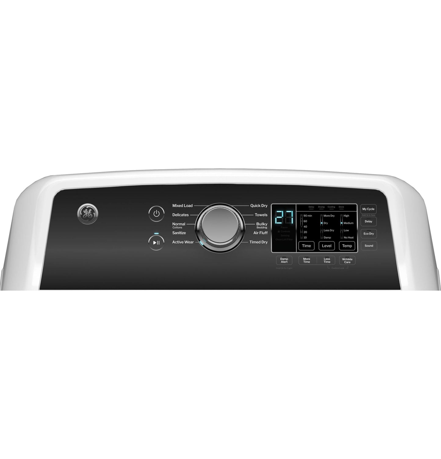 GE APPLIANCES GE 7.4 cu. ft. Capacity Gas Dryer with Up To 120 ft. Venting and Sensor Dry Black On White - GTD58GBSVWS