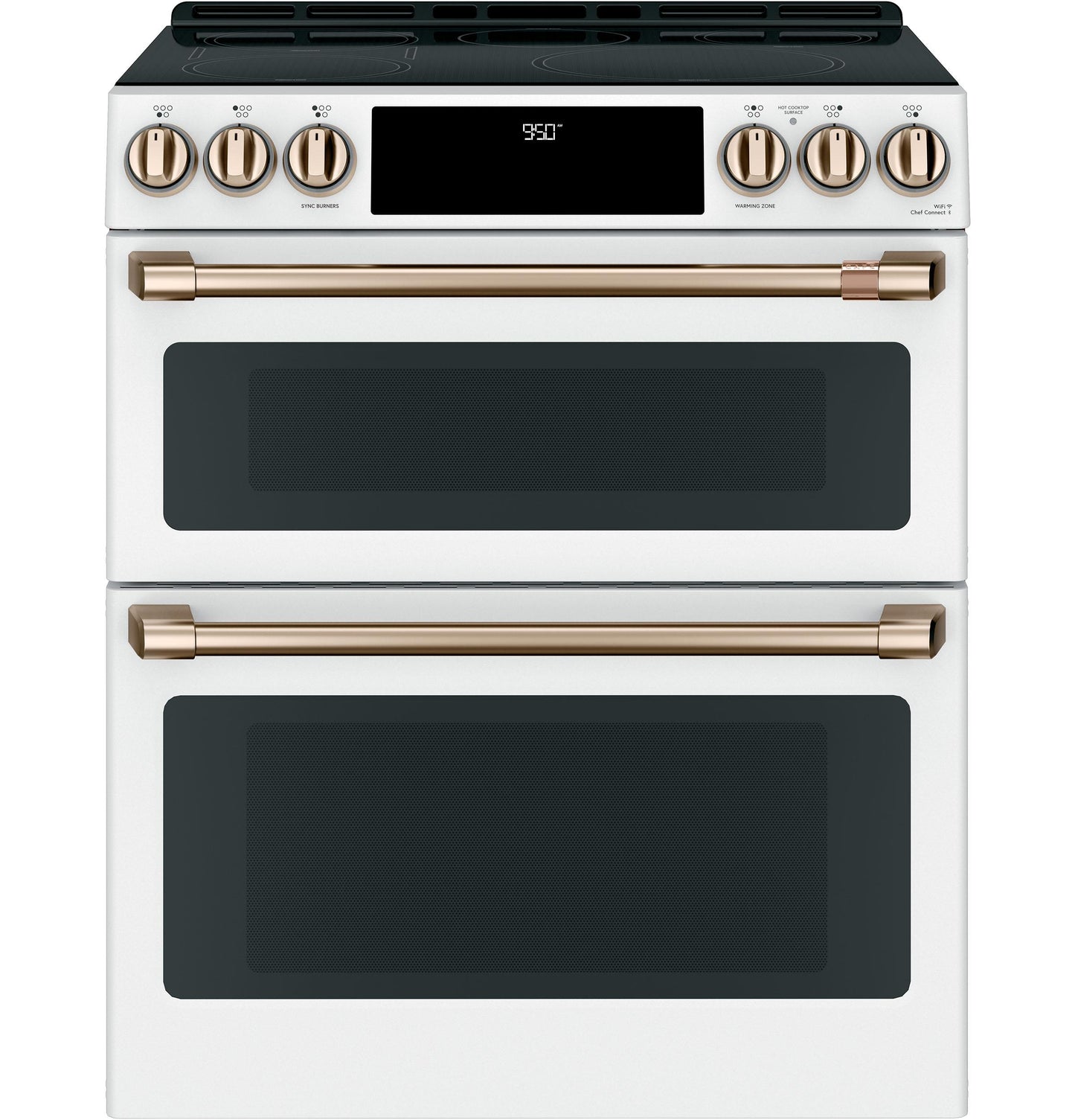 CAFE CHS950P4MW2 CAFé™ 30" Smart Slide-In, Front-Control, Induction and Convection Double-Oven Range White - CHS950P4MW2