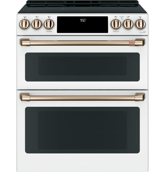 CAFE CHS950P4MW2 CAFé™ 30" Smart Slide-In, Front-Control, Induction and Convection Double-Oven Range White - CHS950P4MW2