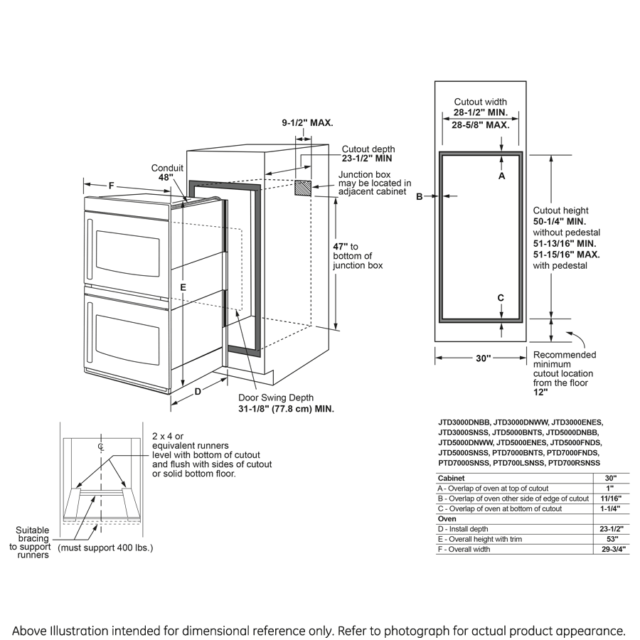 GE APPLIANCES PTD700RSNSS GE Profile™ 30" Smart Built-In Convection Double Wall Oven with Right-Hand Side-Swing Doors in Stainless Steel - PTD700RSNSS