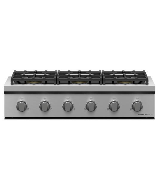 FISHER & PAYKEL CPV3366L 36" Series 9 6 Burner Gas Rangetop in Stainless Steel - CPV3366L