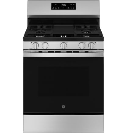 GE APPLIANCES 30" Free-Standing Gas Range with Crisp Mode in Stainless Steel - GGF500PVSS