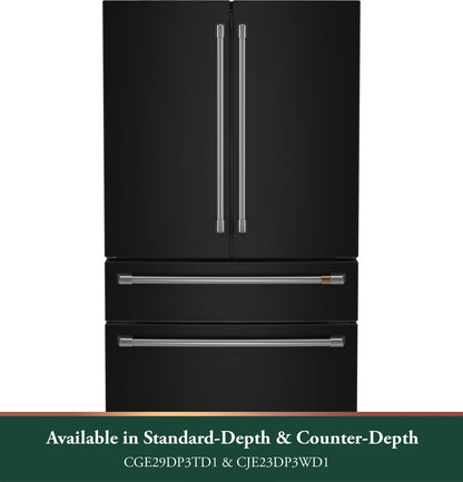 CAFE CJE23DP3WD1 CAFé™ ENERGY STAR® 23.2 Cu. Ft. Smart Counter-Depth 4-Door French-Door Refrigerator With Dual-Dispense AutoFill Pitcher Black - CJE23DP3WD1
