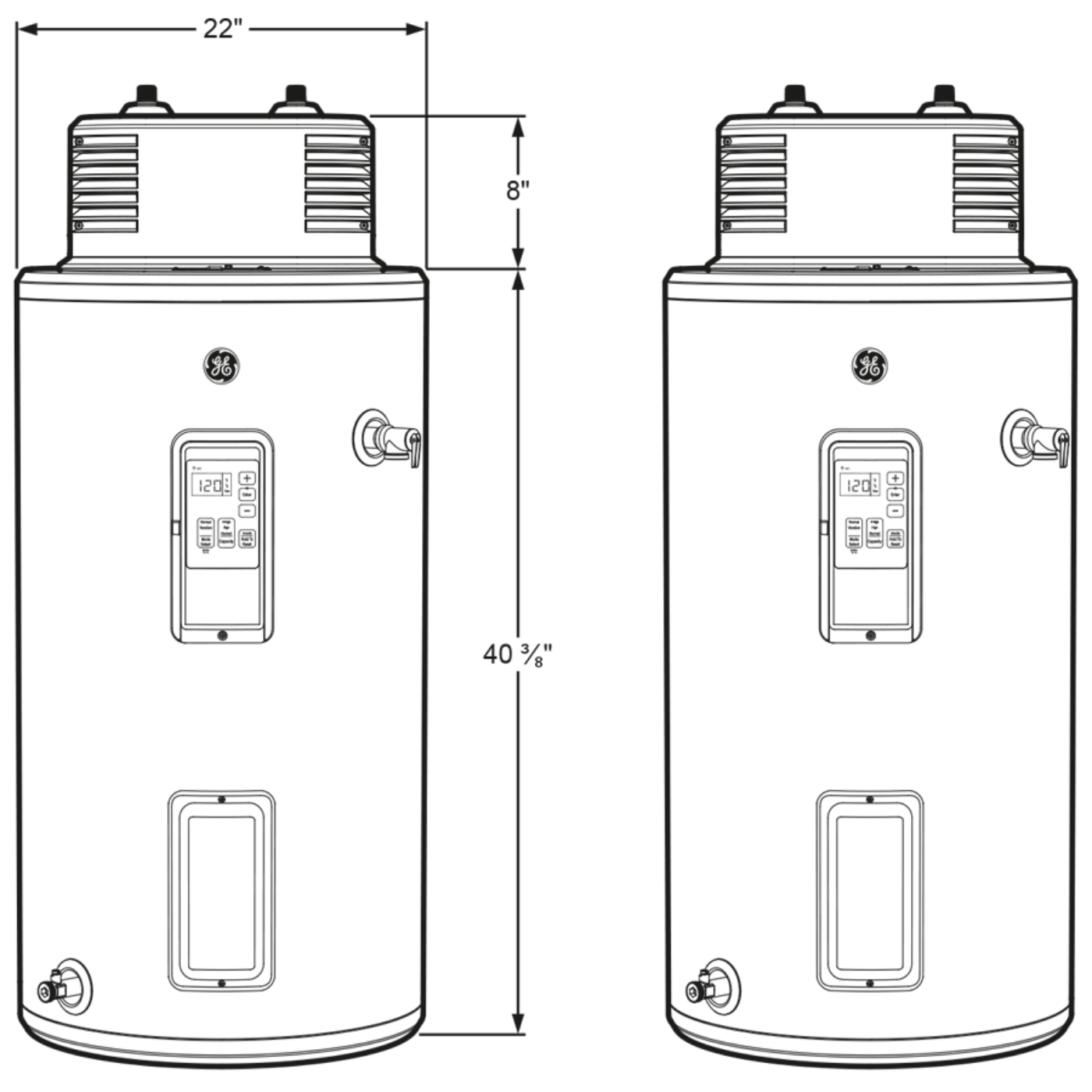 GE APPLIANCES Smart 30 Gallon Electric Water Heater with Flexible Capacity Gray - GE30S10BMM