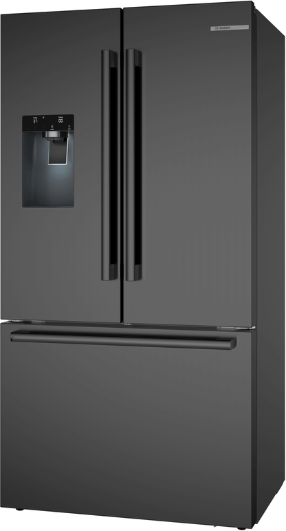 BOSCH B36CD52SNB 500 Series, French Door Bottom freezer, multi door, 36'', Black inox-antifingerprint, Total No Frost Black in Stainless Steel - B36CD52SNB