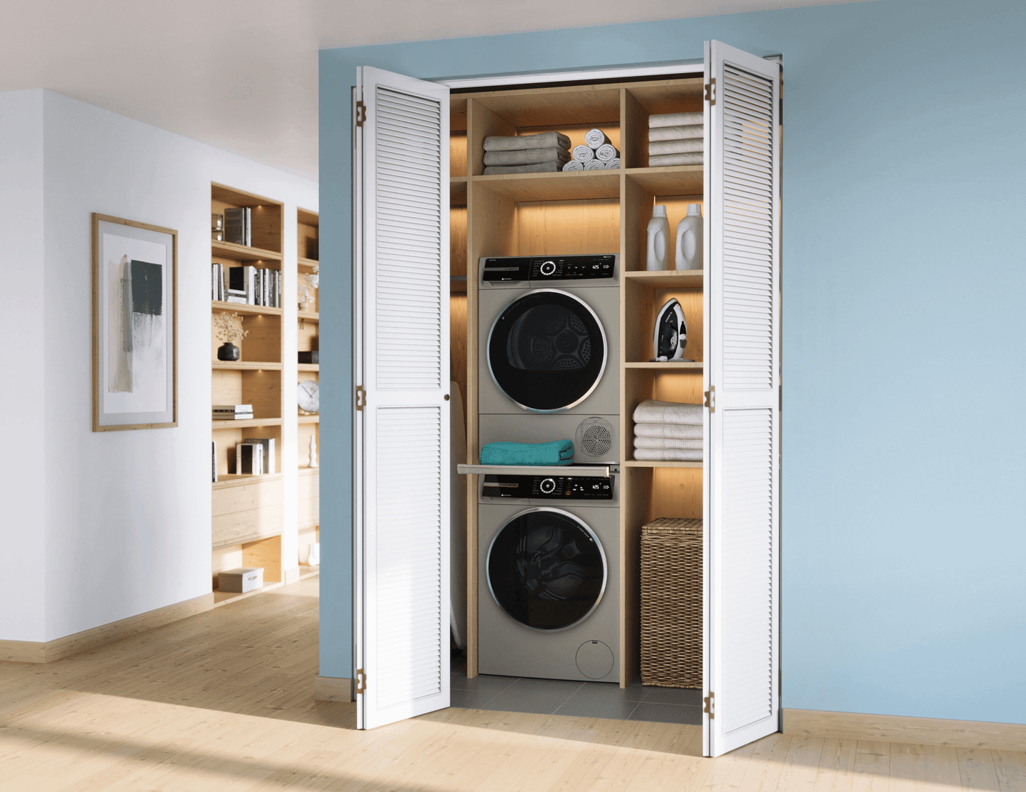 BOSCH WQB245AXUC 800 Series, heat pump dryer, Silver inox Silver