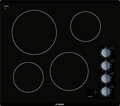 BOSCH NEM5466UC 500 Series, Electric hob, 24", surface mount without frame Black - NEM5466UC