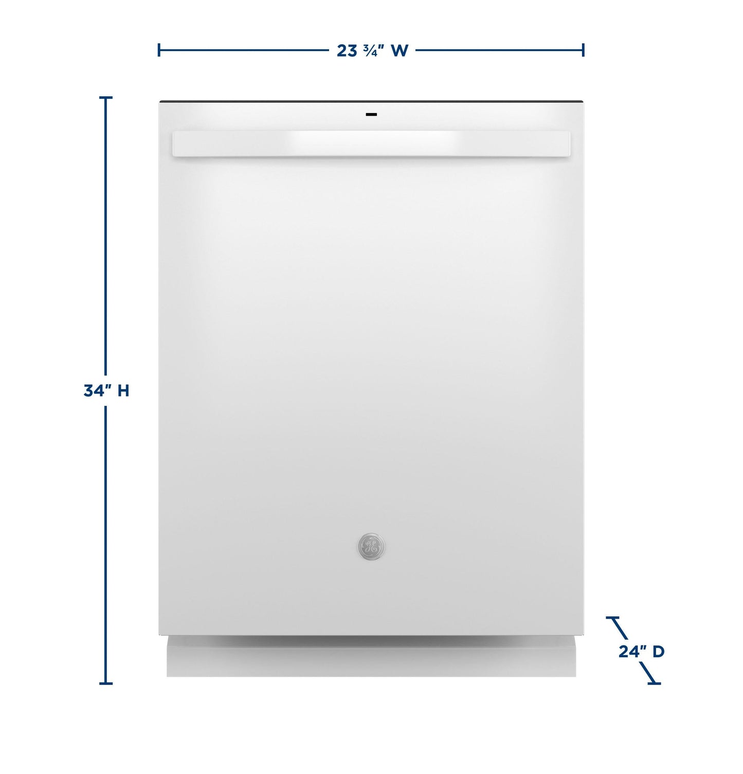 GE APPLIANCES GDT670SGVWW GE® ENERGY STAR® Top Control with in Stainless Steel Interior Dishwasher with Sanitize Cycle White - GDT670SGVWW