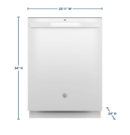 GE APPLIANCES GDT670SGVWW GE® ENERGY STAR® Top Control with in Stainless Steel Interior Dishwasher with Sanitize Cycle White - GDT670SGVWW