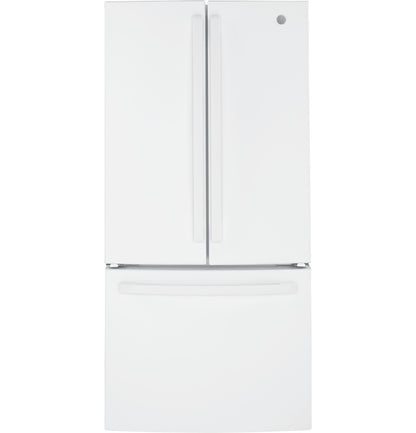 GE APPLIANCES 18.6 Cu. Ft. Counter-Depth French-Door Refrigerator White - GWE19JGLWW