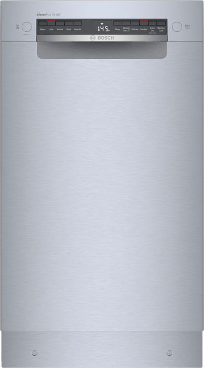 BOSCH SPE53C55UC 300 Series, built-under dishwasher, 17 3/4'', Brushed steel anti-fingerprint in Stainless Steel - SPE53C55UC