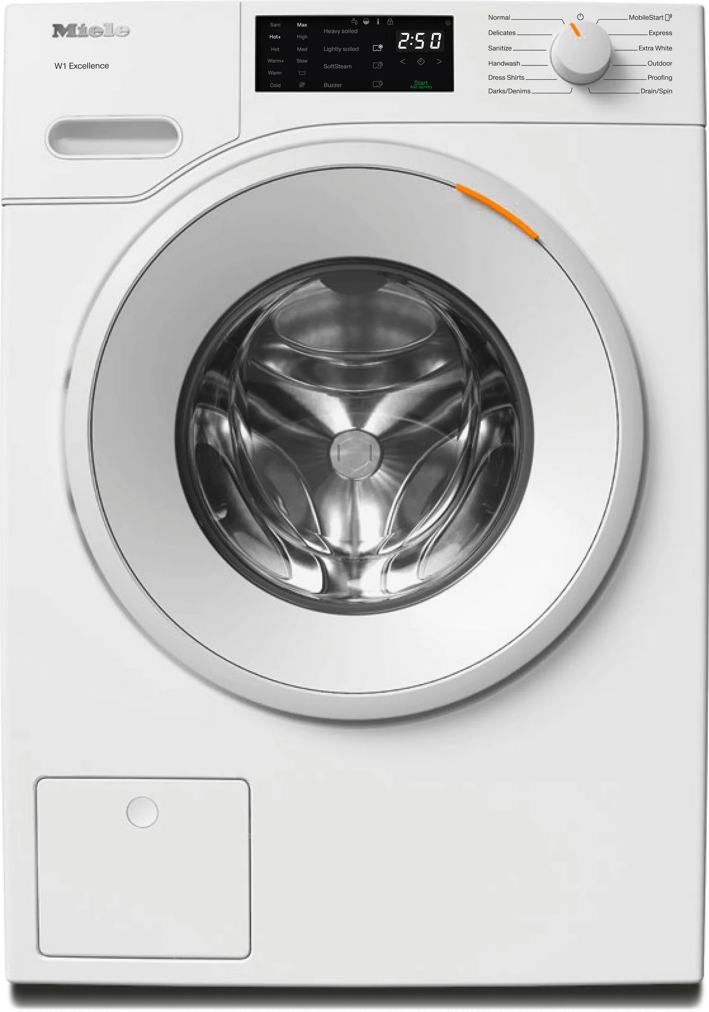 MIELE WXI860 WCS TDos & IntenseWash Lotus white - W1 front-loading washing machine: 8 kg 1600 rpm Auto Dosing IntenseWash Pre-Ironing SingleWash White -  WXI860WCS
