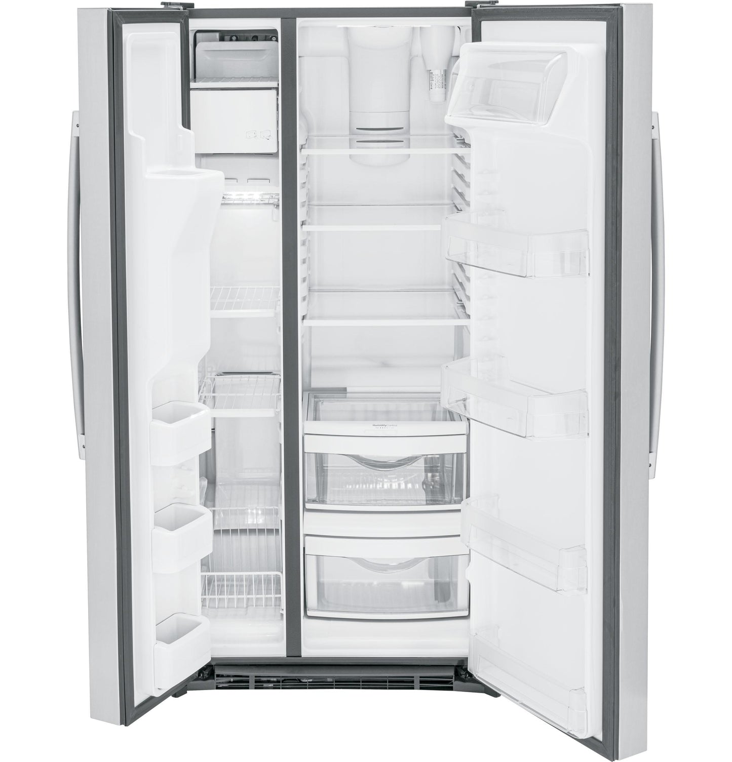 GE APPLIANCES GE 23.0 Cu. Ft. Side-By-Side Refrigerator in Stainless Steel - GSS23GYPFS