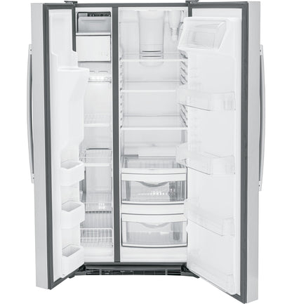 GE APPLIANCES GE 23.0 Cu. Ft. Side-By-Side Refrigerator in Stainless Steel - GSS23GYPFS