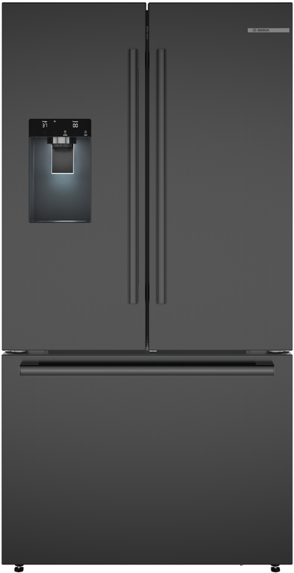 BOSCH B36CD52SNB 500 Series, French Door Bottom freezer, multi door, 36'', Black inox-antifingerprint, Total No Frost Black in Stainless Steel - B36CD52SNB