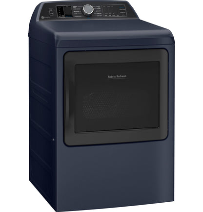 GE APPLIANCES GE Profile 7.3 cu. ft. Capacity Smart Gas Dryer with Fabric Refresh Blue - PTD90GBPTRS