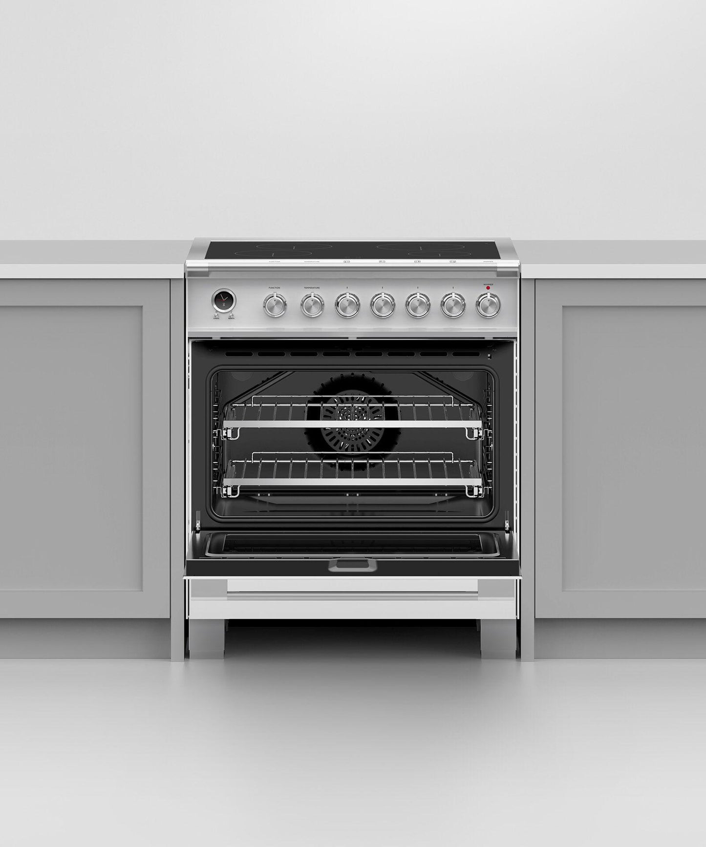 FISHER & PAYKEL OR30SCI6W1 30" Series 9 Classic 4 Zone Induction Self-Cleaning Range White - OR30SCI6W1