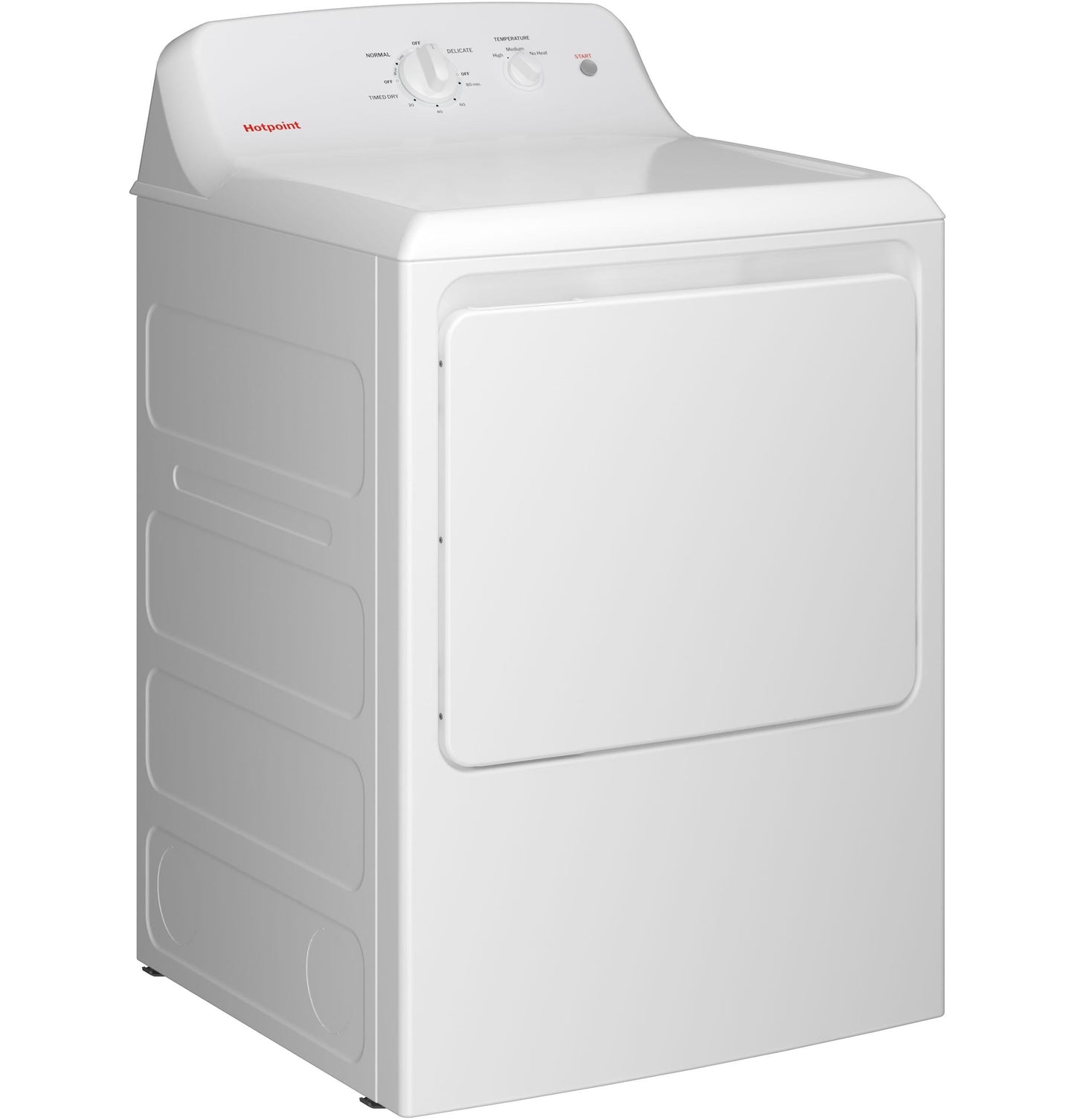 HOTPOINT Hotpoint 6.2 cu. ft. Capacity Gas Dryer with Up To 120 ft. Venting and Shallow Depth White - HTX26GASWWW