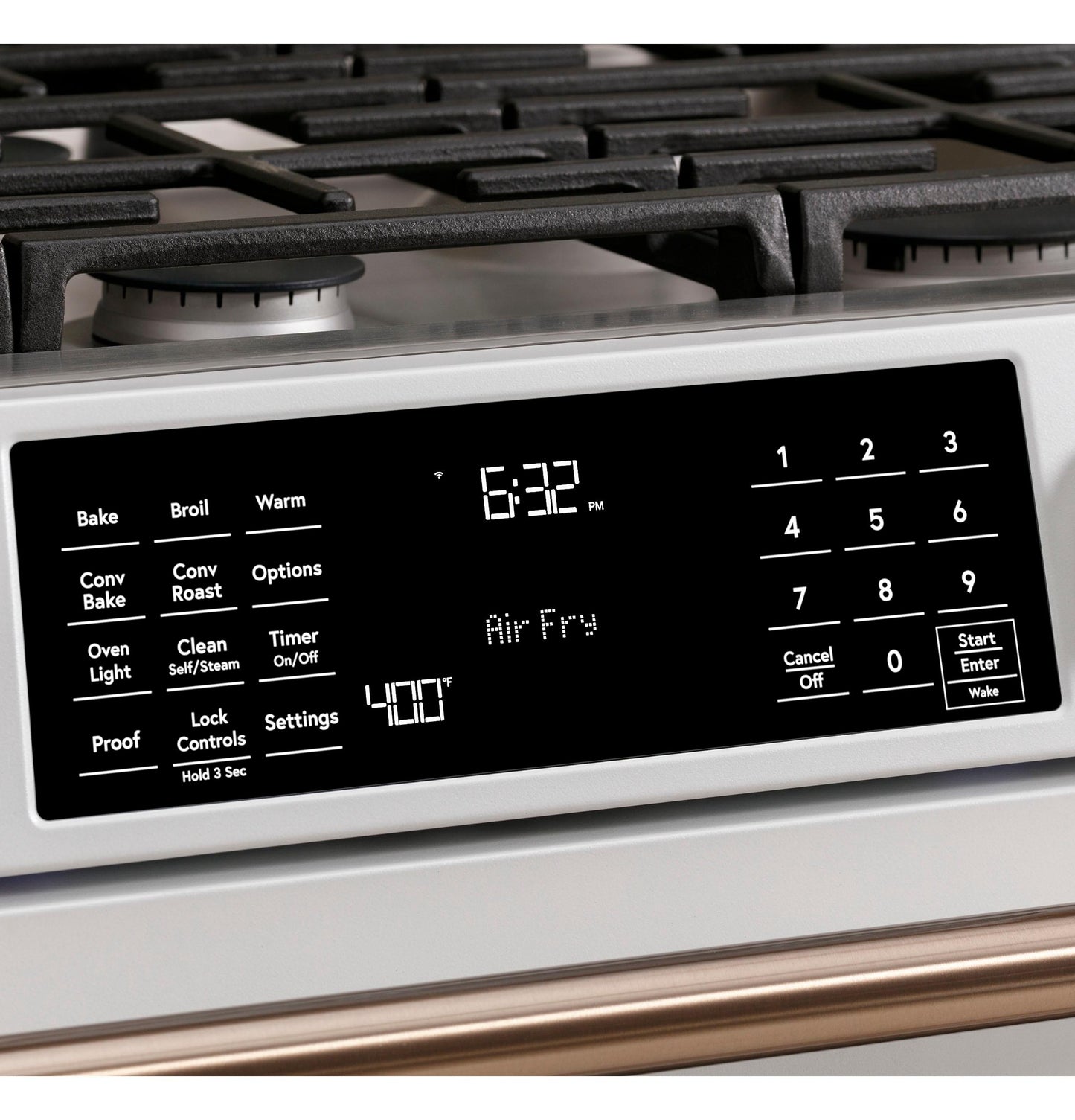 CAFE CGS700P2MS1 CAFé™ 30" Smart Slide-In, Front-Control, Gas Range with Convection Oven in Stainless Steel - CGS700P2MS1