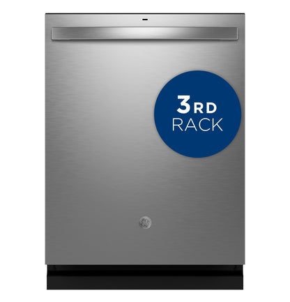 GE APPLIANCES GDT595HYYFS GE® ENERGY STAR® Top Control Hybrid Tub Dishwasher with Third Rack, Bottle Jets, Dry Boost & 50 dBA in Stainless Steel - GDT595HYYFS