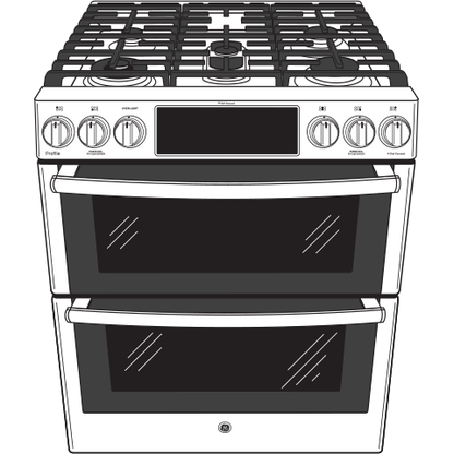 GE APPLIANCES PGS960YPFS GE Profile™ 30" Smart Slide-In Front-Control Gas Double Oven Convection Fingerprint Resistant Range in Stainless Steel - PGS960YPFS